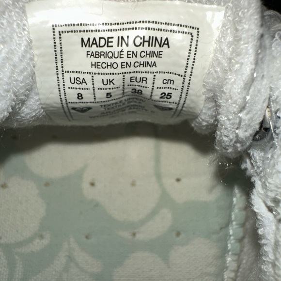 White Roxy top siders size 8 - Picture 4 of 7